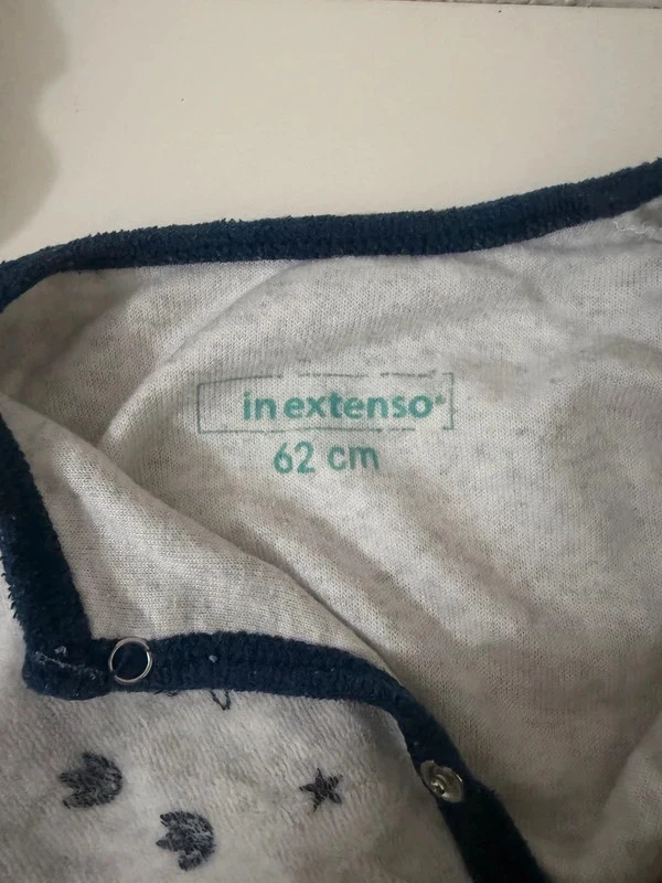 🔵 Pijama de Bebé Dinosaurio Gris Claro Suave 3 Meses – photo 5